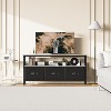 3 Fabric Drawers TV Stand for 55 Inch TV, Modern Living Room Storage TV Stand with Open Space - 2 of 4