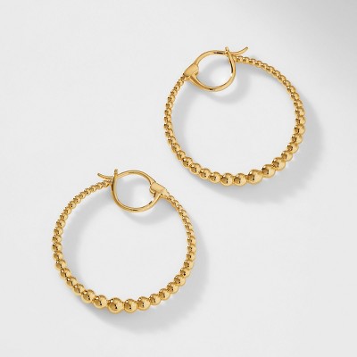 AJOA LALA BEADED HOOP EARRINGS