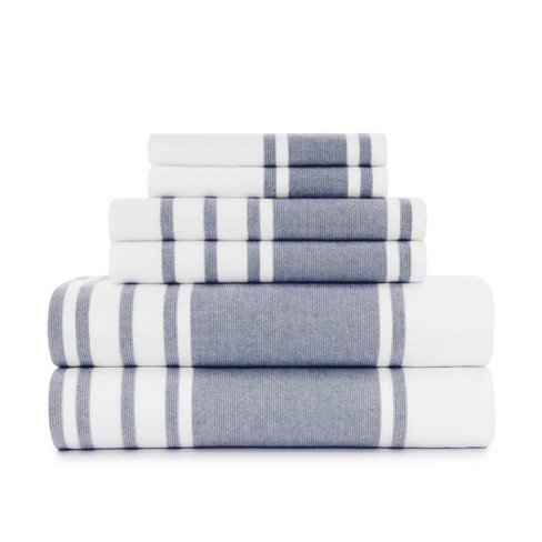 Mediterranean Towels, Navy, 6-piece (2 Of Each) - Standard Textile Home ...