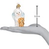 Old World Christmas Glass Blown Ornament, Baby Snow Angel With Bear - 3 of 4