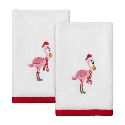 Avanti Linens Flamingo Jingle 2-Pack Fingertip Towel Set