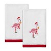 Avanti Linens Flamingo Jingle Lotion Dispenser & 2-Pack Fingertip Towel Set - 3 of 3