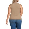 Lands' End Women's Drapey Rib Sleeveless Johnny Collar Polo Shirt - 2 of 3