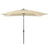 Sonkuki 6×9FT LED Rectangular Patio Umbrella w/Solar Lights, Push Button Tilt and Crank Handle - 2 of 4