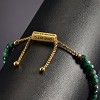 Hope Love Shine Women's Malachite Beaded Bracelet - Adjustable Green crystal Gold chain with 6 Affirmations - 3 of 4