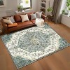 Coucheta Washable Area Rug Vintage Design Non-Slip Stain Resistant Soft Living Room Rug, Multi-Color & Size - 3 of 4