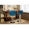 Roundhill Furniture Glasgow Contemporary Tufted Adjustable Height Hidraulic Bar Stools, Blue, Set of 2 - 4 of 4