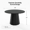 Dovelina Round Dining Table Mid-Century Dining Room Table with Designer Table Base - 3 of 4