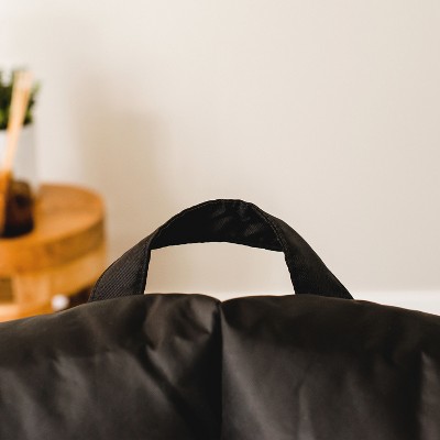 Big Joe Black Nylon Blend Milano Bean Bag Chair