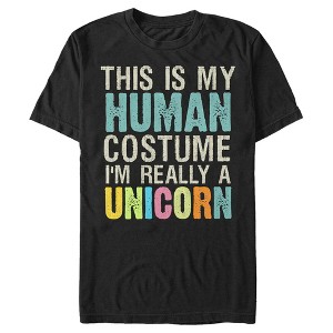Men's Lost Gods Unicorn in Human Costume T-Shirt - 1 of 4