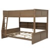 TIRAMISUBEST Twin XL over Queen/Full XL over Queen Bunk Bed with Storage Cabinets and USB Ports, Solid Wood Bunk Bedframe w/ Storage Shelves & Ladder - 4 of 4
