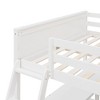 NicBex Full Size Bunk Bed with Desk Loft Bed Pine Bed Frame with Shelves, Inclined Ladder and Guardrails, No Box Spring Required - 4 of 4