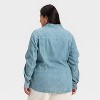 Women's Denim Western Button-Down Shirt - Universal Thread™ Light Wash - 2 of 3