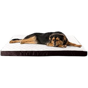 PETMAKER Dog Bed - Egg Crate Style Bamboo Charcoal Infused Foam Pet Bed with Plush Cover - 44x35-Inch Pet Bed for Large Dogs up to 100lbs (Brown) - 1 of 1