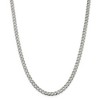 Black Bow Jewelry 5.5mm, Sterling Silver Solid Pave Curb Chain Necklace - image 3 of 4