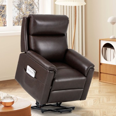 COLAMY Power Lift Recliner Chair with Remote Control, Electric Lift Reclining Chair with Side Pocket-Charcoal