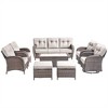 8 Pieces Gymojoy Sofa Chairs Ottoman with Swivel Chairs - 2 of 4