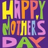 Women's Design By Humans Happy Mother's Day Colorful Text By Yunta Racerback Tank Top - 2 of 2