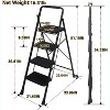 Ladder stool with 4-level anti-skid pedal,lightweight, portable folding ladder with handle,multi-purpose steel ladder - 2 of 4