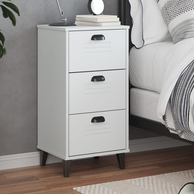 vidaXL Bedside Cabinet Accent End Table Bedroom Furniture Solid Wood Pine, 15.7"x13.8"x31.5"