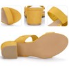 Perphy Women's Open Toe Dual Straps Block Heels Slide Sandals - 3 of 4