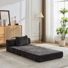 Sapphtopaz Convertible Floor Sofa Couches for Living Room with Fixed-Shape Frame Sectional Cloud Sofa with Chenille Fabric for Apartment - 2 of 4
