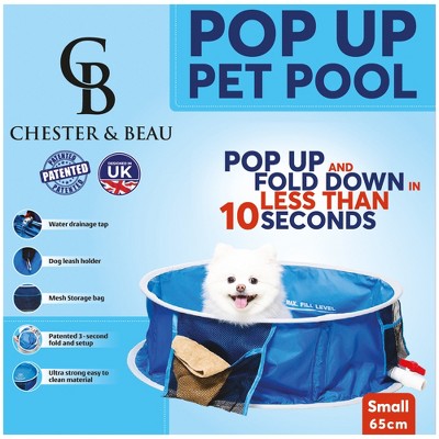 Chester & Beau: Pop Up Pet Pool & Bath (Dogs)- Small - 25.6 x 9.1", 2-In-1