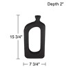 Dahlia Studios Amaranth 15 3/4" High Black Wood Modern Decorative Vase - 4 of 4