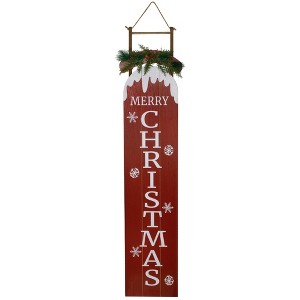 Northlight Snow Sled Merry Christmas Porch Sign - 55.75" - 1 of 4