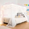 YEERSWAG Elegant Princess Twin Size Bed Canopy Bed Curtain Nets Holiday Present For Girls - 3 of 4