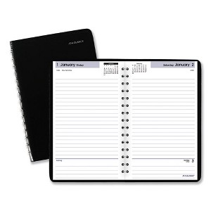DayMinder Daily Appointment Book, 8 x 5, Black Cover, 12-Month (Jan to Dec): 2025 - 1 of 4