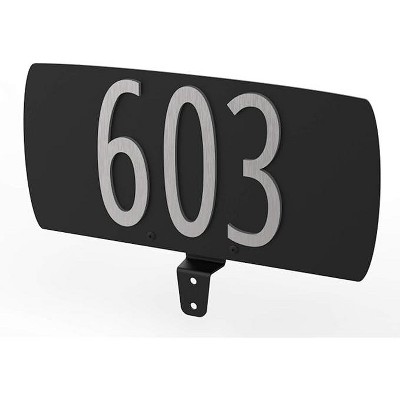 Spira Mailbox Address Plate BLK Bottom Mount