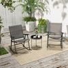 Tangkula Set of 4 Patio Rocking Char Outdoor Folding Rocker w/ Sturdy Metal Frame - 3 of 4