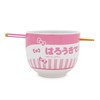 Silver Buffalo Sanrio Hello Kitty Tokyo Pink Stripes Ramen Bowl with Chopsticks - 2 of 4