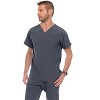 Medichic Men Scrubs Set - Stretch V-Neck Scrub Top with 7-Pocket Pants Workwear - 4 of 4