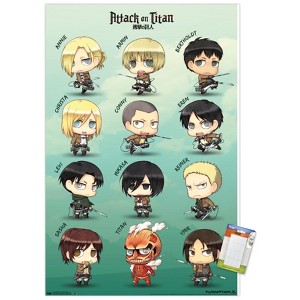 Trends International Attack on Titan - Chibi Characters Unframed Wall Poster Prints - 1 of 4