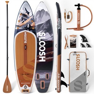 SLOOSH 10'6" Inflatable Stand Up Paddle Board with Premium Accessories, Non-Slip EVA Deck, Ultra-Light Carry Bag Pump, Meander SUP for Youth & Adults - 1 of 4