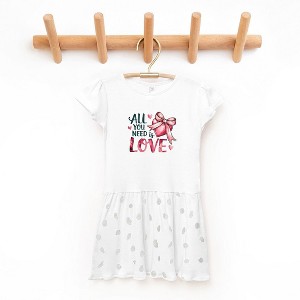 The Juniper Shop All You Need Is Love Coquette Toddler Graphic Dress - 1 of 3