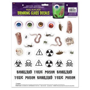 Beistle Drinking Glass Decals Peel 'N Place, 12" x 15" Sh, (105/Pkg) Multicolored - 1 of 1