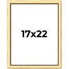 PosterPalooza | Simple Gold Picture Frame - UV Acrylic, Foam Board Backing, Hanging Hardware - 2 of 4