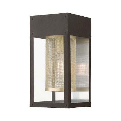Livex Lighting Franklin 1 - Light Wall Light in  Bronze/Soft Gold/Brushed Nickel Stainless Steel