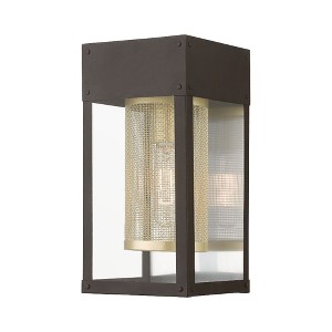 Livex Lighting Franklin 1 - Light Wall Light in  Bronze/Soft Gold/Brushed Nickel Stainless Steel - 1 of 4