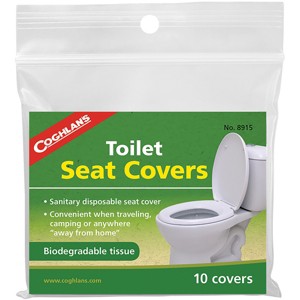 Coghlan's Toilet Seat Covers (10 Pack), Biodegradable Sanitary Disposable Tissue - 1 of 2