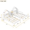 Lyngins Double Twin Size Platform Bed Frame with House-Shaped Headboard & Built-In Nightstand, Solid Wood Toddler Bed, Kids Bed Frame - 4 of 4