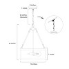 LNC Chet 4-light 16" Modern Farmhouse Small Drum Chandelier, Antique Brown and Matte Black - 3 of 4