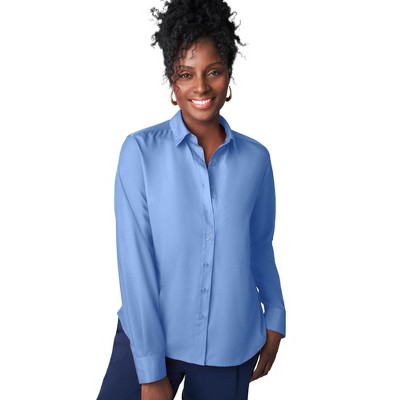 Jessica London Women's Plus Size Mixed Media Shirt