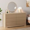Fluted Dresser for Bedroom with 6 Drawers,Modern Chest of Drawers with Handleless,Wood Clothes Closet Organizer with Deep Storage for Living Room - 3 of 4