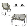 Christopher Knight Home Paoha Outdoor 3 Piece Woven Chat Set with Iron Frame - 3 of 4