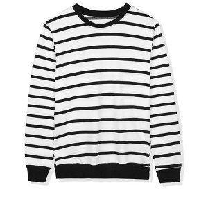 Lars Amadeus Men's Round Neck Long Sleeves Regular Fit Stripe Printed Sweatshirt - 1 of 4