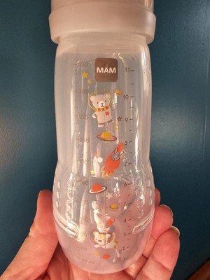  MAM Easy Active Bottle - Botella de 11 onzas (2 unidades),  botellas de flujo rápido, para más de 4 meses, unisex, gris : Bebés